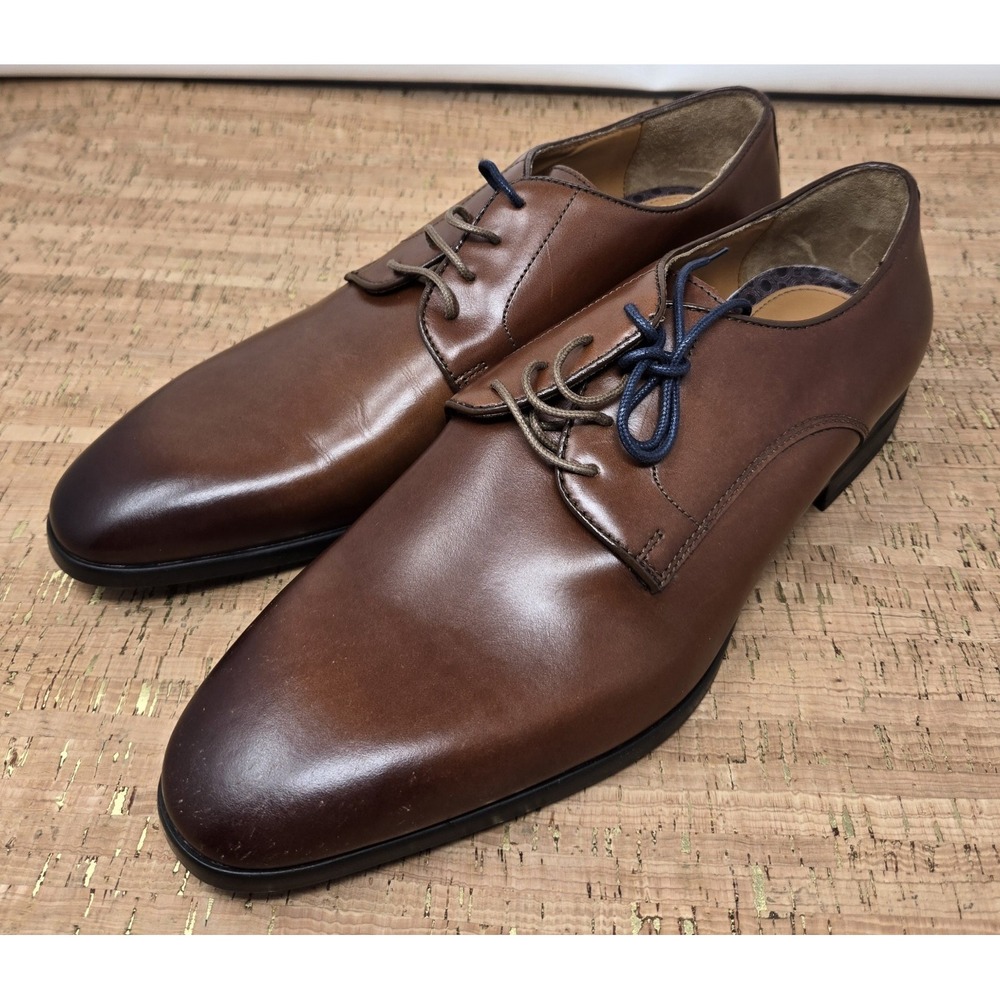 Ted Baker London Shoes Mens 10‎ Watele Leather Dress Oxfords Plain Toe Tan